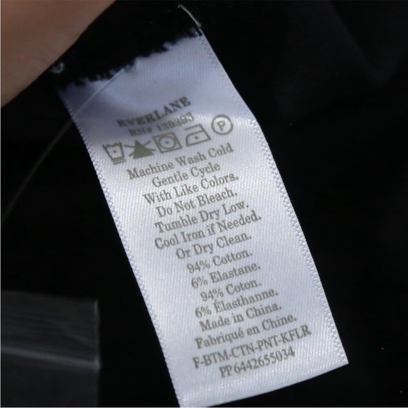 NWT Everlane The Side-Zip Stretch Cotton Flare Pant Black Work Pants Size 10 - Picture 6 of 7